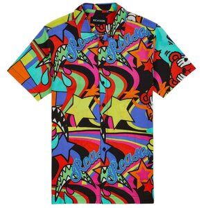 TRIPPY STAR ALLOVER PRINT SHORT SLEEVE SHIRT